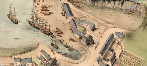 Earl of Antrim's Isometric Drawing c1857 of Old Dock