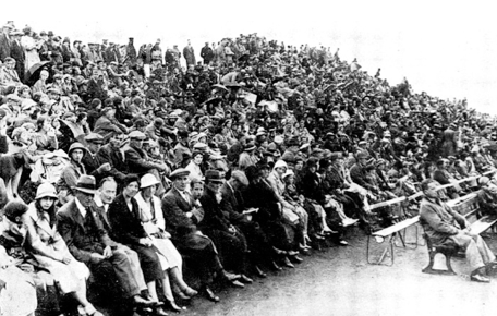 Audience at a Fireworks Display in 1946.