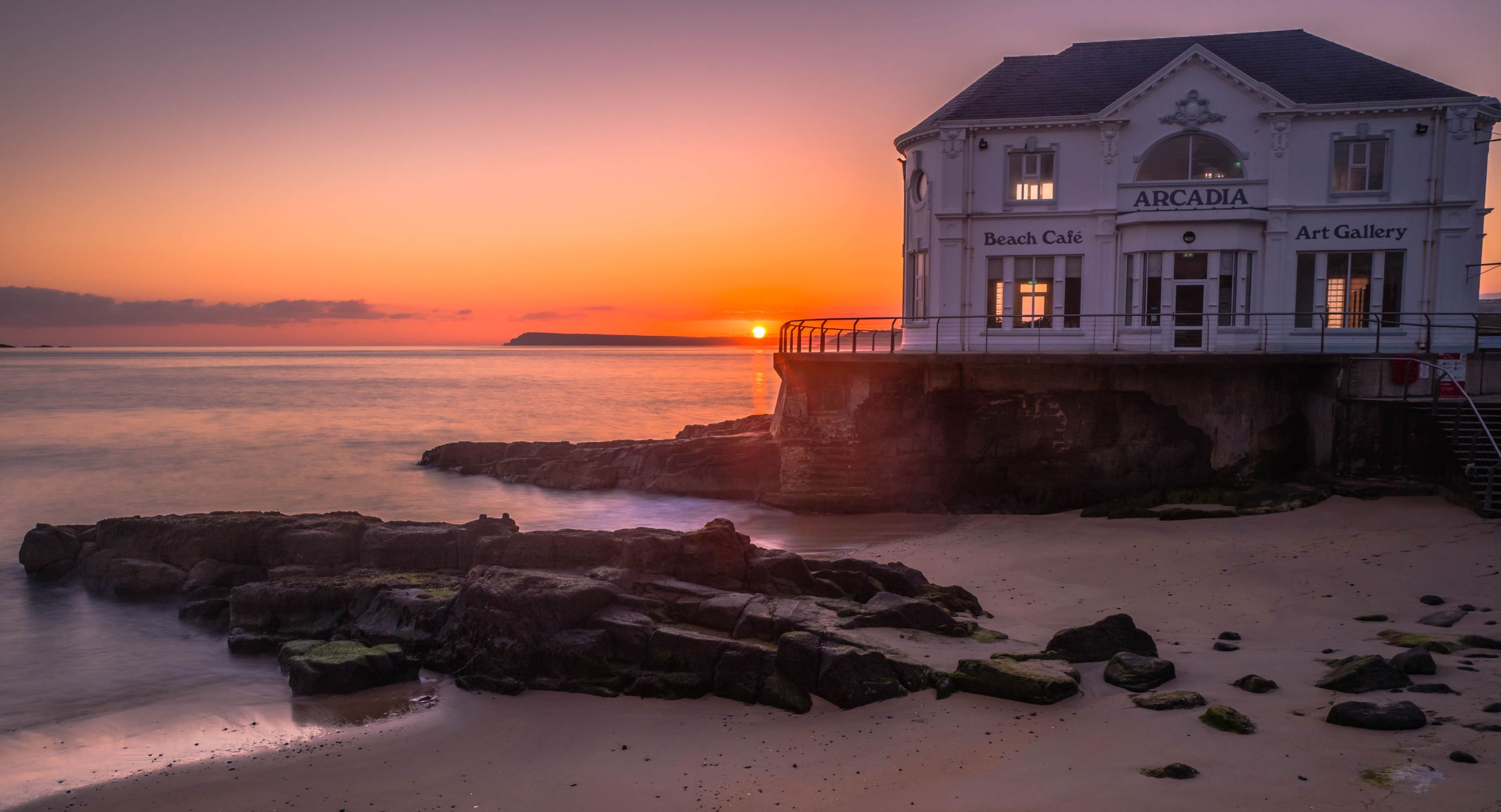 View of The Arcadia Portrush at Sunrise